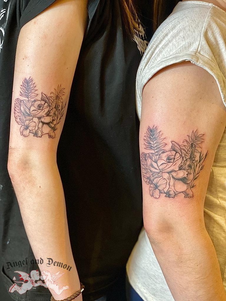 Disney tattoo zetten bij Angel and Demon