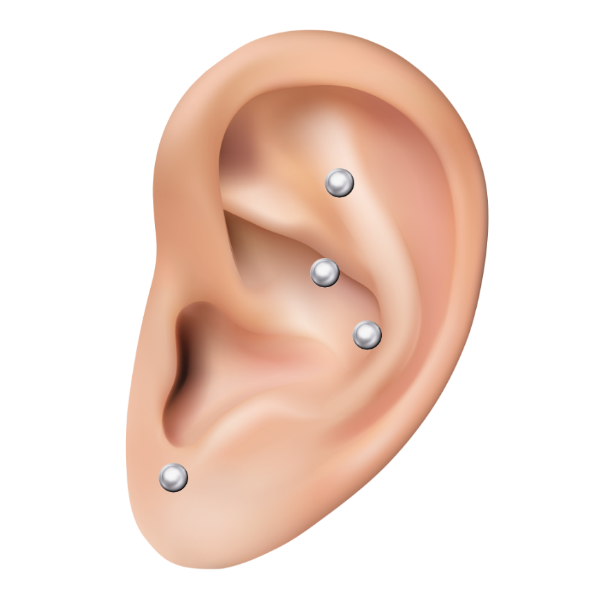 Medische piercings - Tragus plaatsing