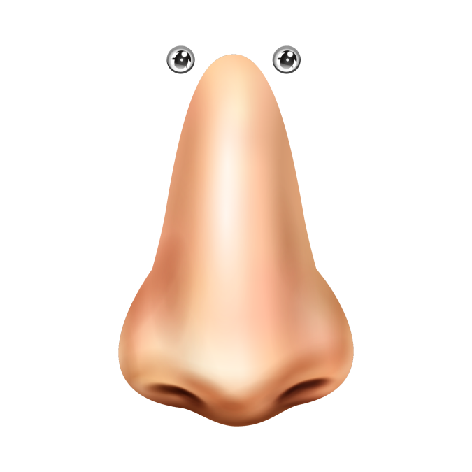 Gezichtspiercings - Bridge piercing