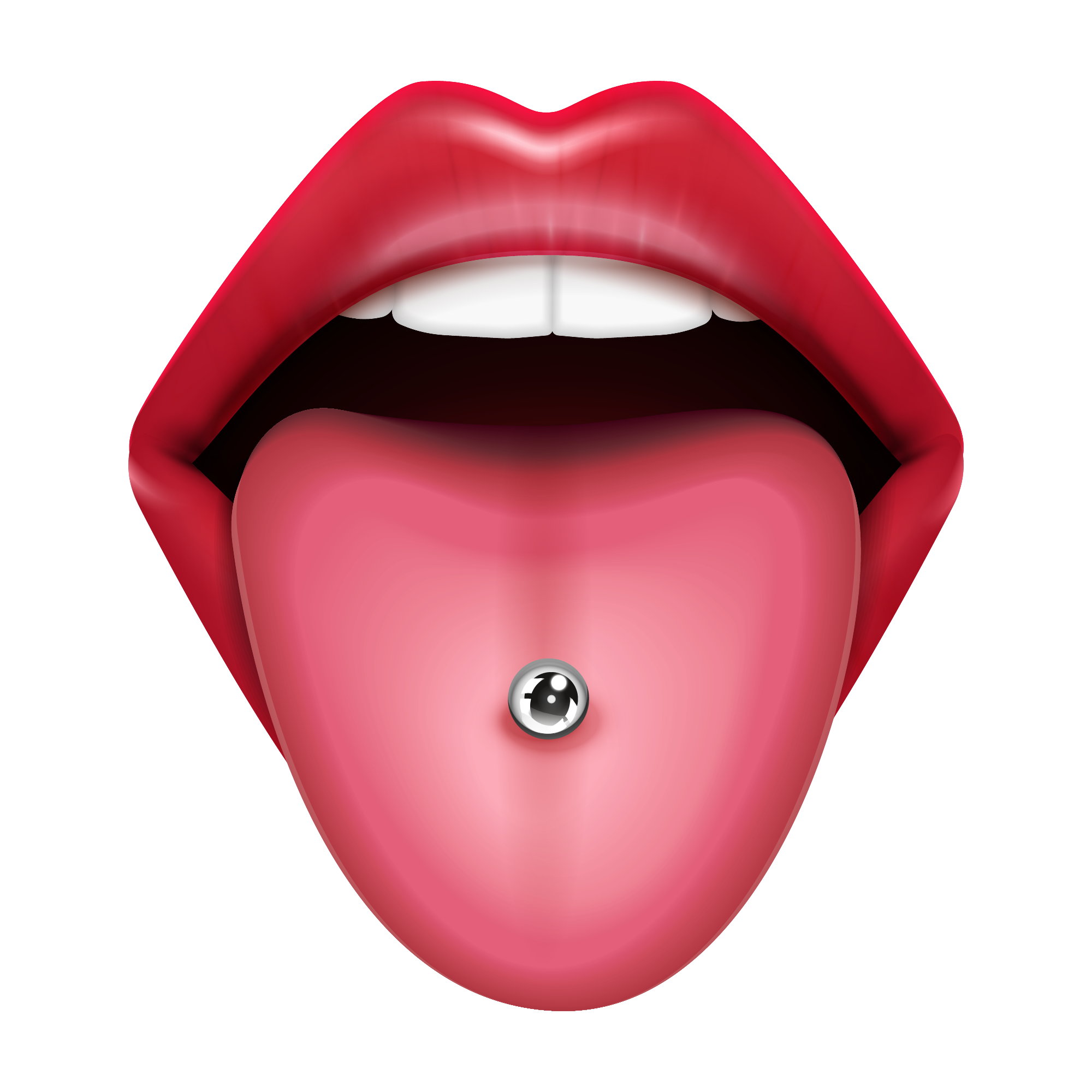 Gezichtspiercings - tongpiercing