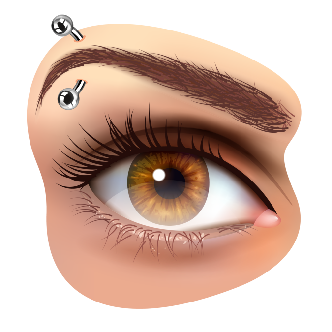 Gezichtspiercings - Wenkbrauwpiercing